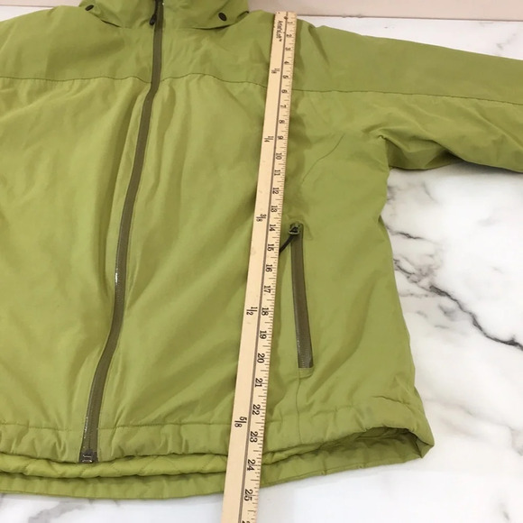 Lands End Green Winter Jacket Womens Medium 10-12 Zip Up - Picture 16 of 16